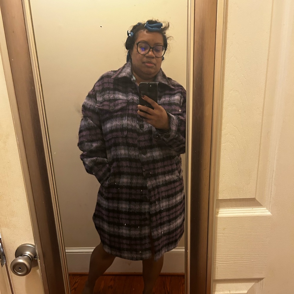 Purple plaid Forever 21 Shacket